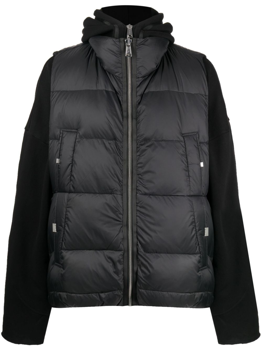 High-neck padded gilet - Black