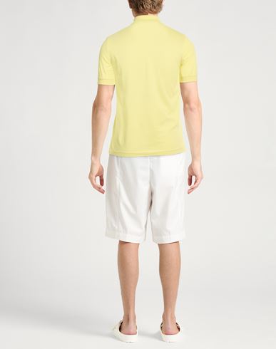 Man Polo shirt Pastel yellow Size M Cotton, Elastane