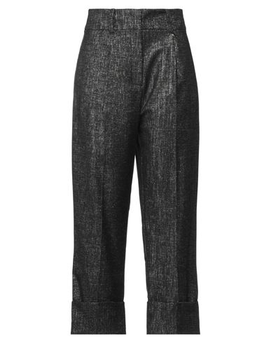 Woman Pants Black Size 2 Viscose, Polyester, Metallic fiber, Polyamide, Elastane
