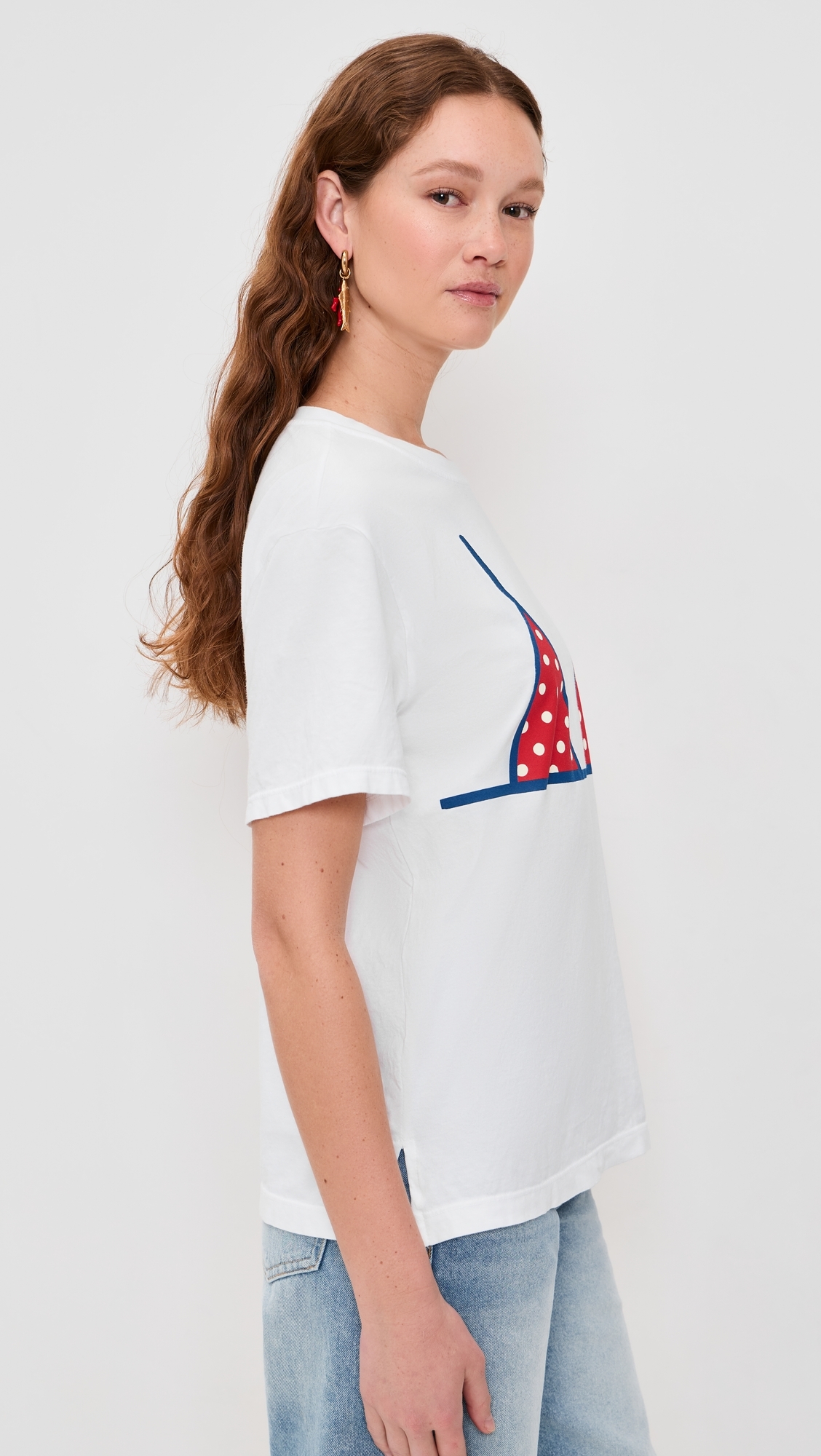 Polka Dot Bikini Tee White