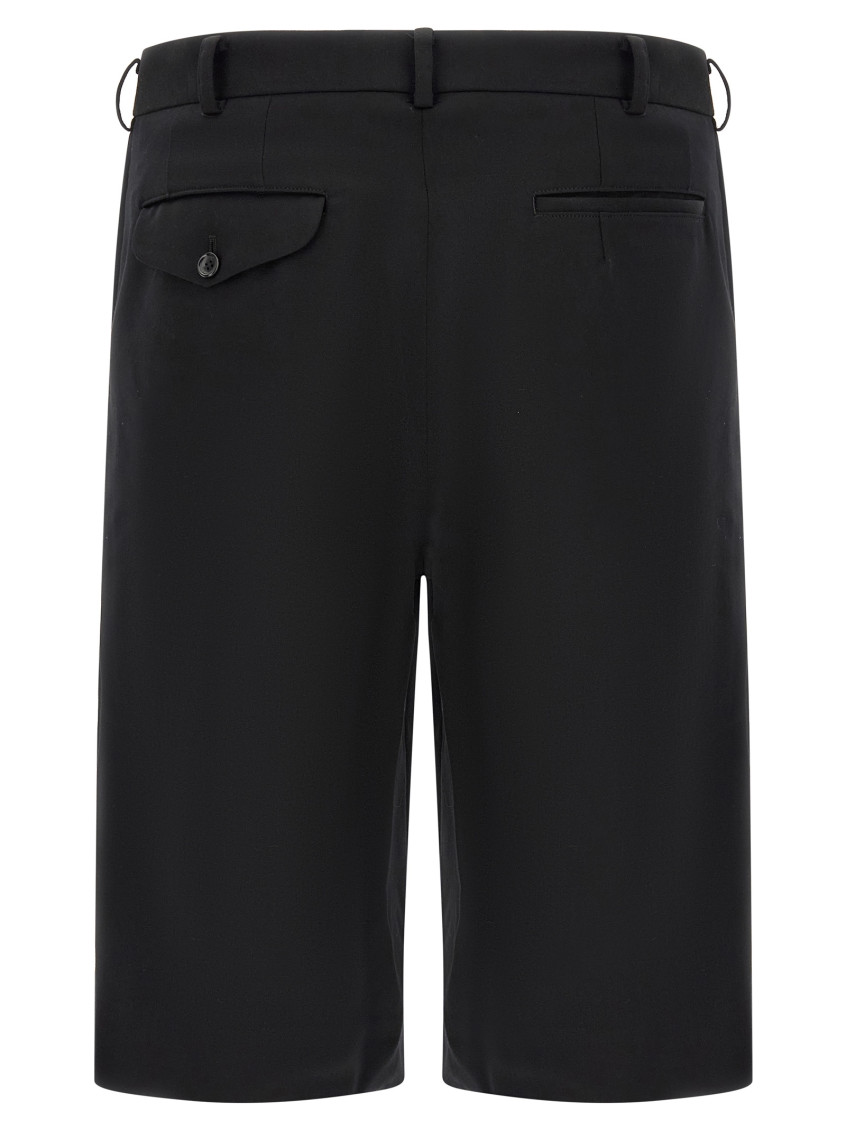 Black Zip Bermuda Shorts