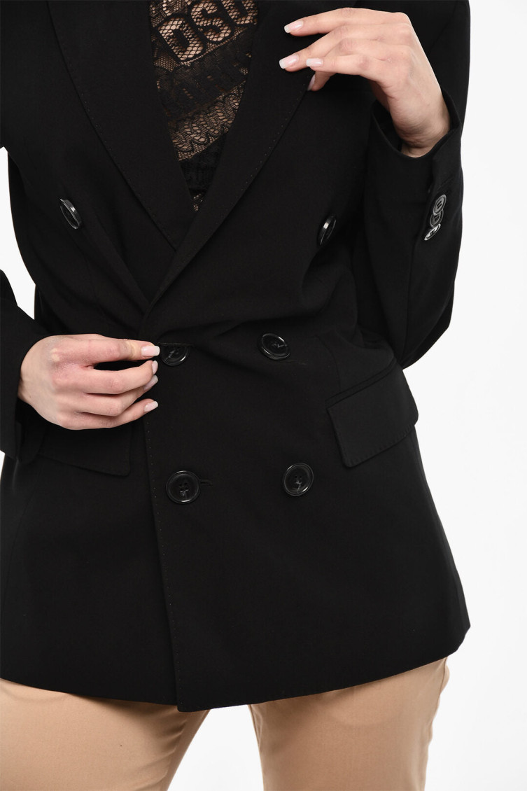 Black Notched Lapel Blazer