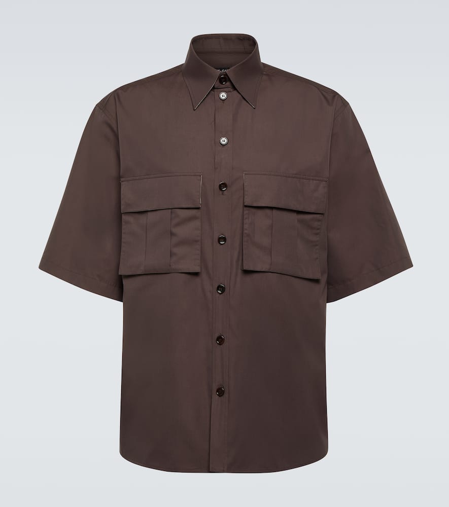Cotton and silk poplin shirt
