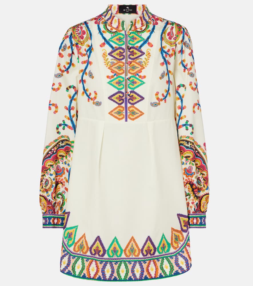 Printed cotton minidress