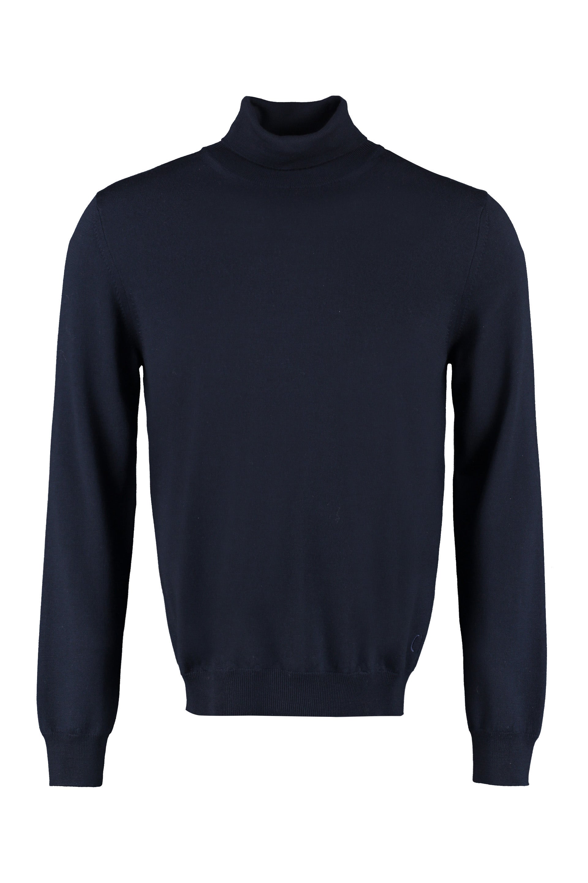 The (alphabet) Extra-Fine Wool Turtleneck Sweater with Ribbed Edges