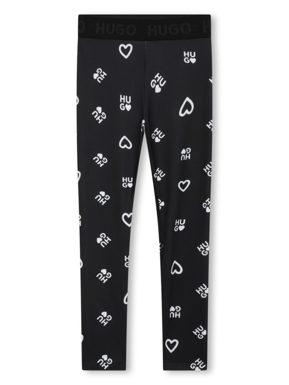 Logo-print two-tone leggings - Black