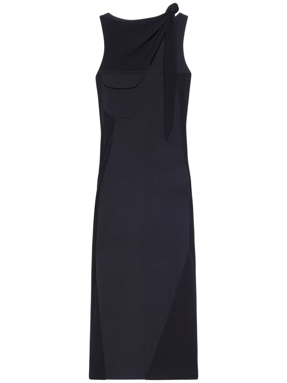Drapé midi dress - Black
