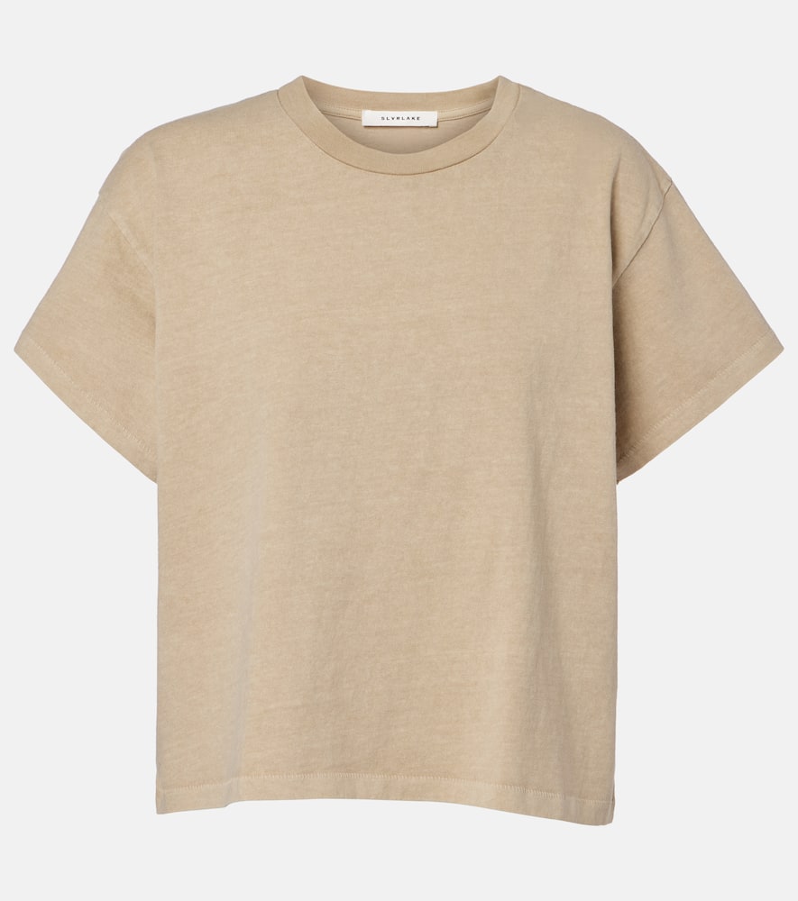 Square cotton jersey T-shirt