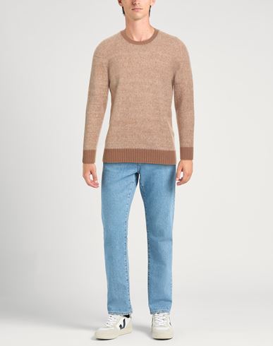 Drumohr Man Sweater Beige Size 40 Lambswool