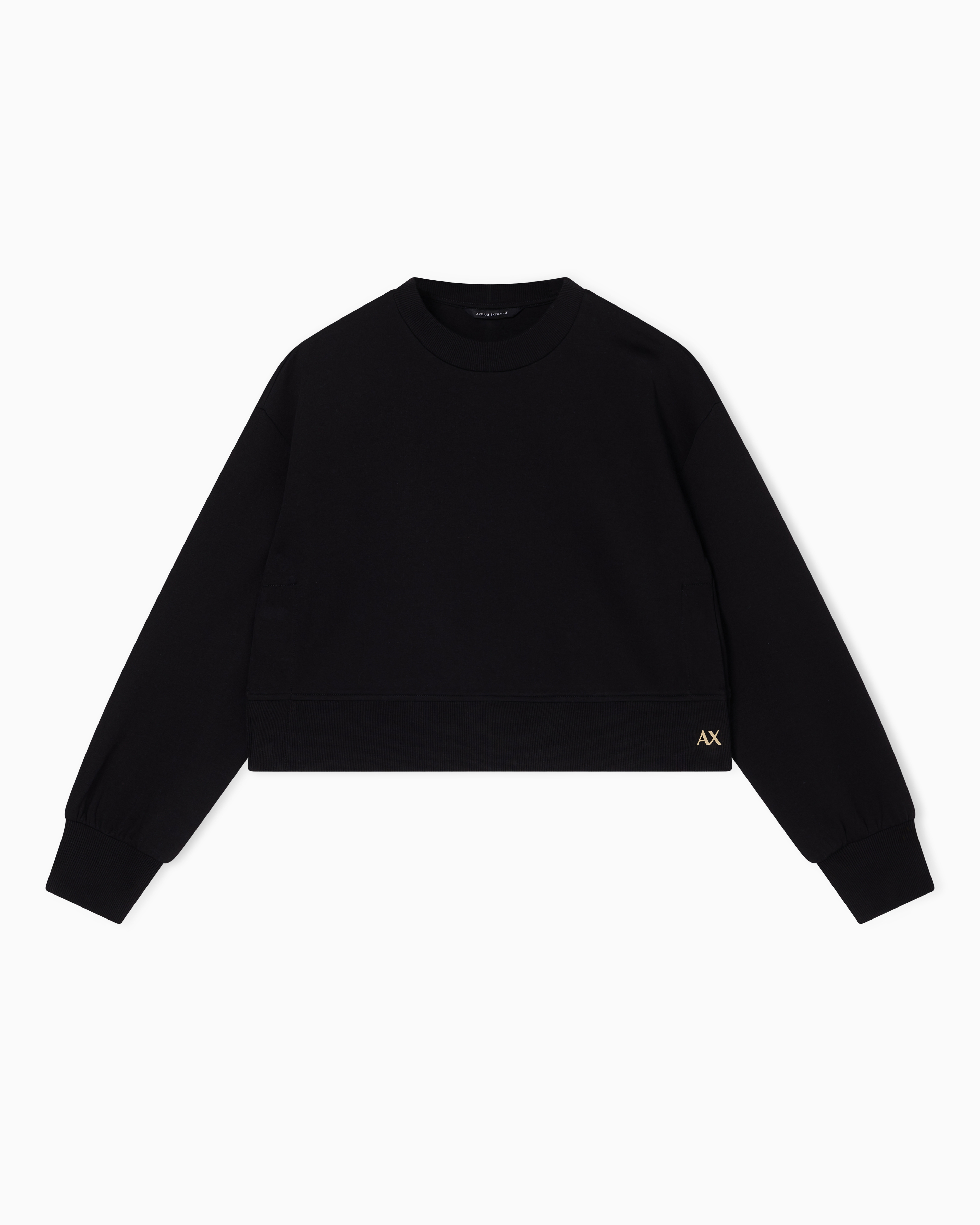 Bonded stretch cotton sweatshirt