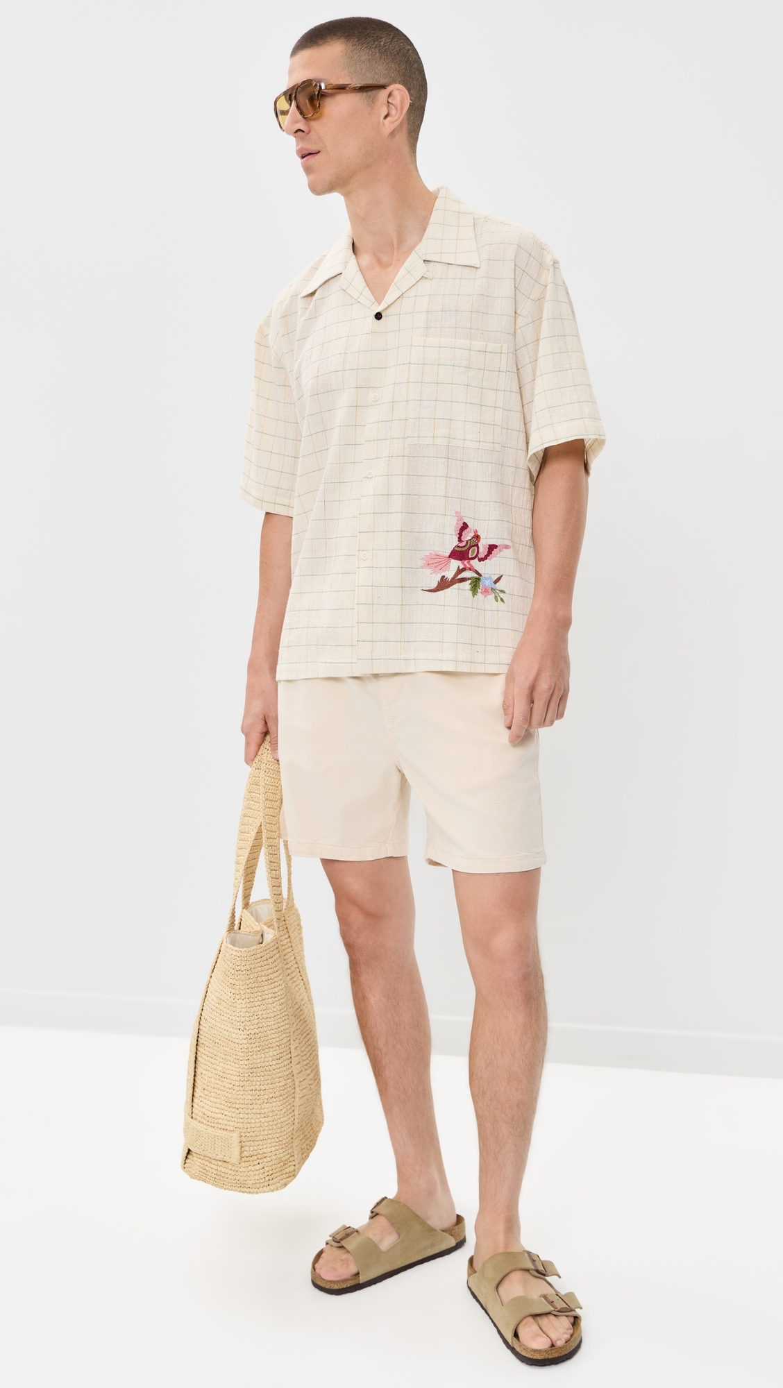 Rohit Hand Embroidered Shirt Natural
