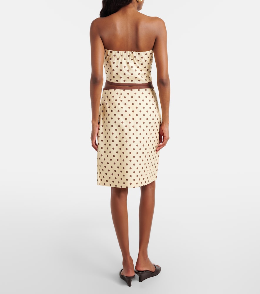 Bowie linen and cotton wrap skirt
