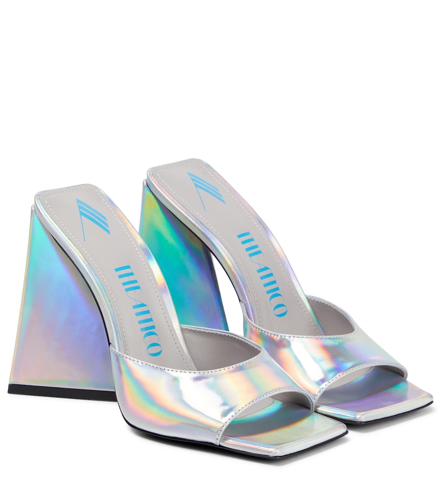 Devon metallic leather mules