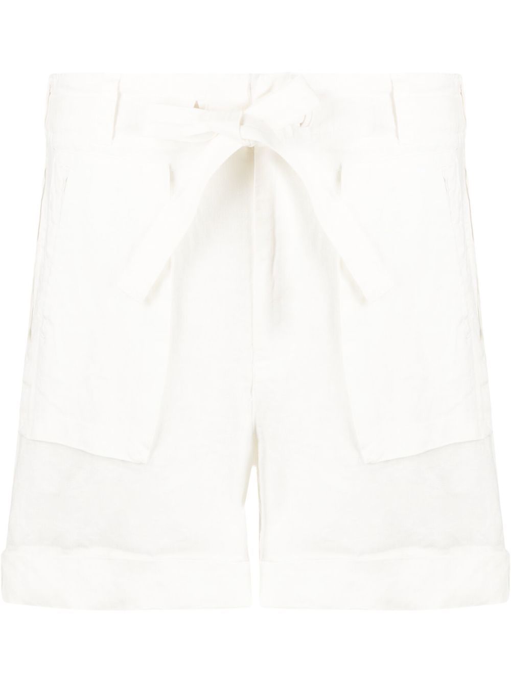 Belted cargo-pocket shorts