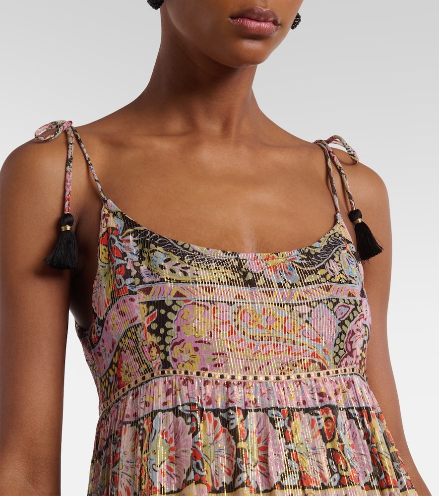 Kamilah floral lamé maxi dress