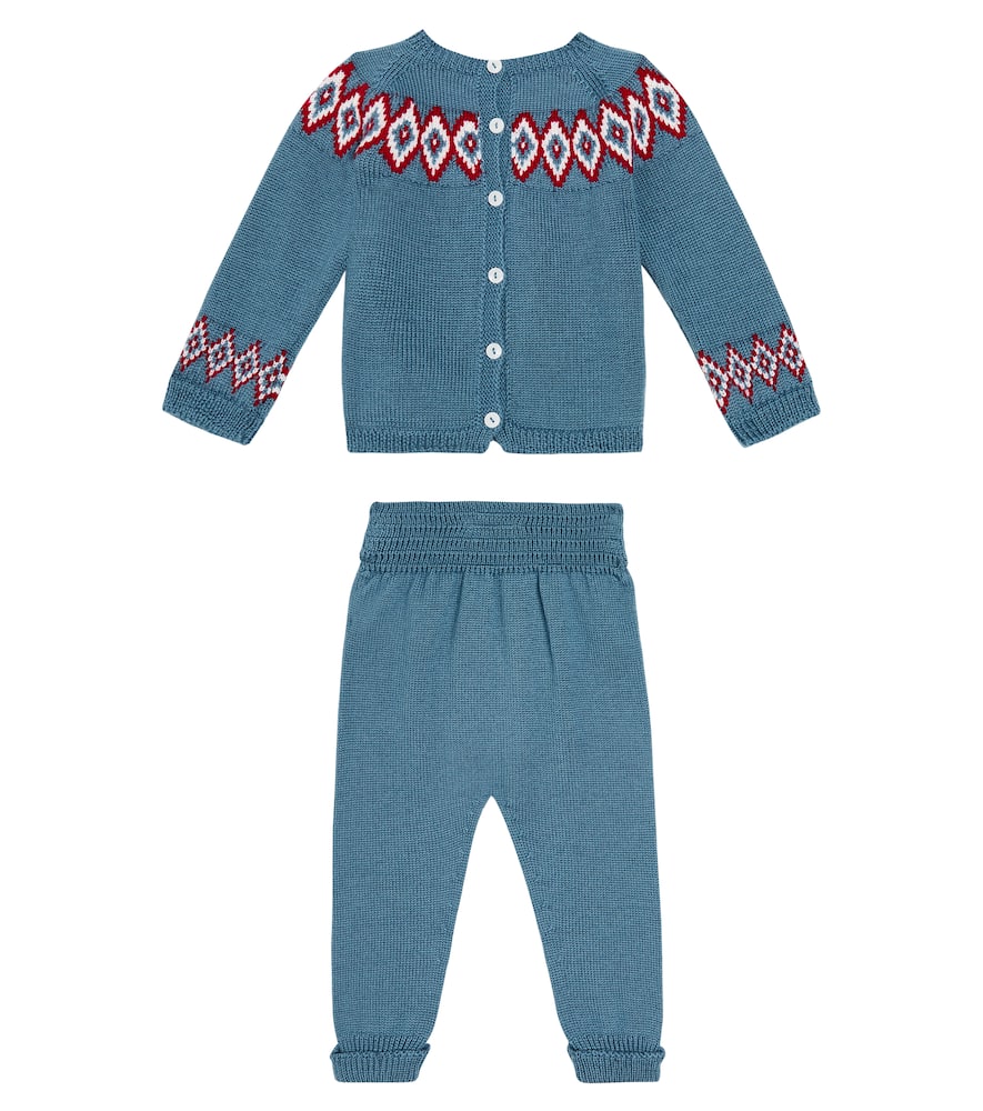 Baby set of wool cardigan and pants