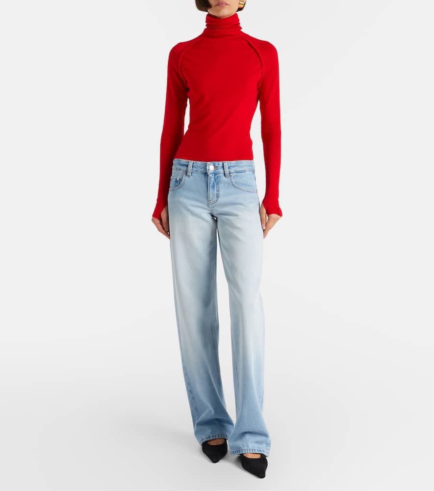 Harper low-rise straight jeans