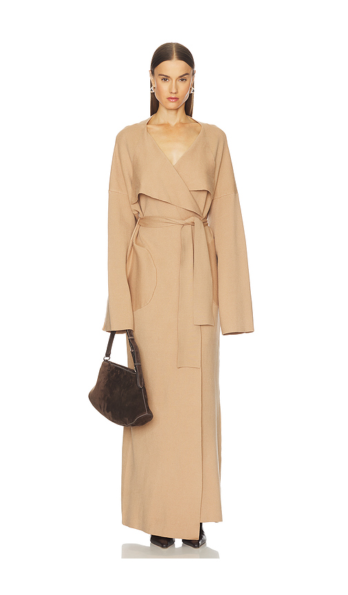 SNDYS Tia Maxi Cardigan in Tan. XXS. Also in L, M, S, XL