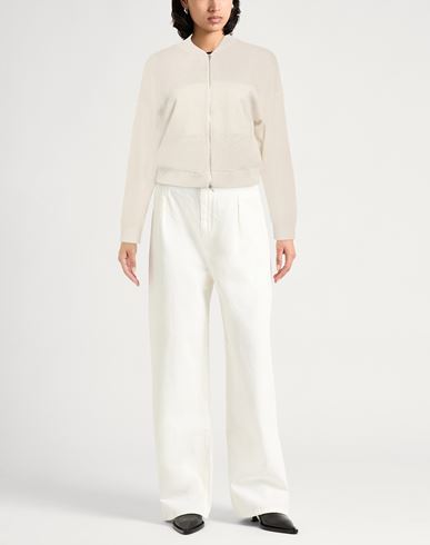 Woman Cardigan Platinum Size 4 Cotton, Viscose, Metallic fiber, Polyester