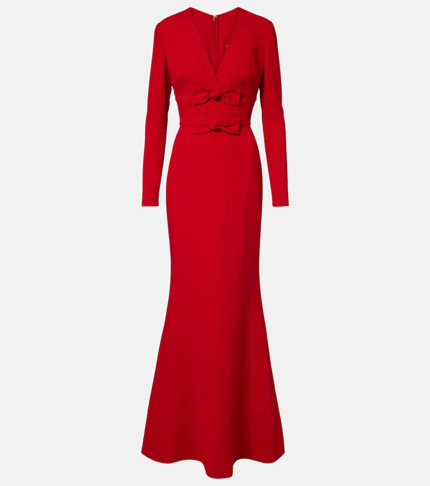 Bow-detail cady gown