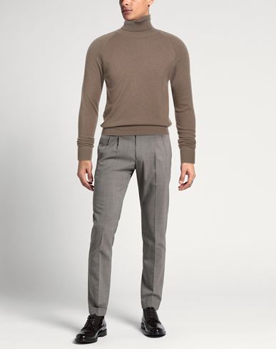 Man Turtleneck Taupe Size XL Cashmere