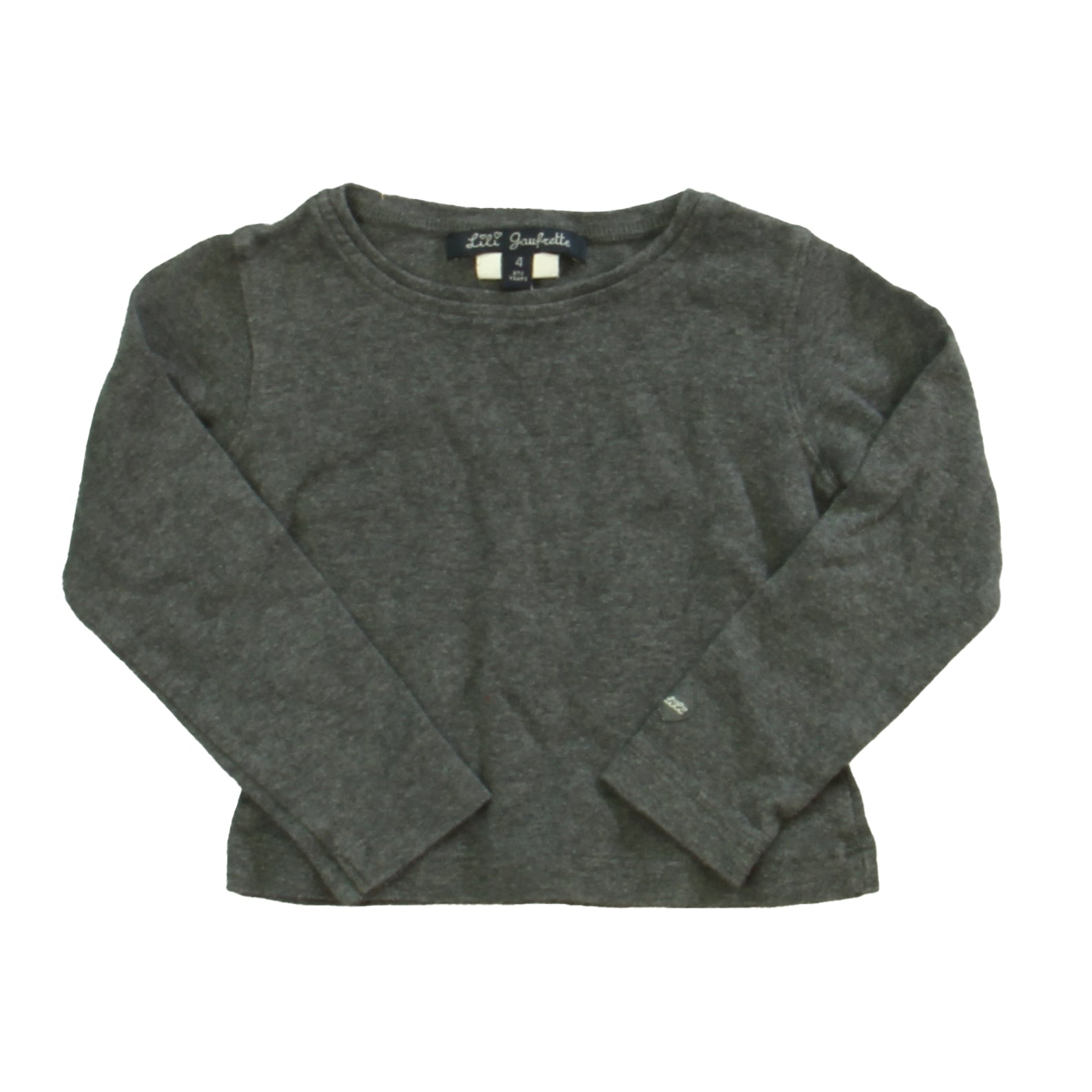 Girls Gray Long Sleeve T-Shirt