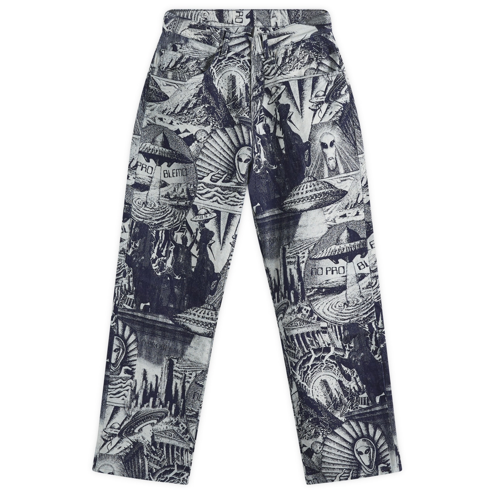 No Problemo Men's Apocalypse Jacquard Bagi Jean in Blue