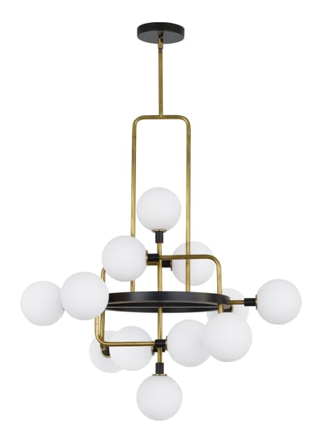 Viaggio 12-Light 3000K LED Chandelier in Opal/Bra