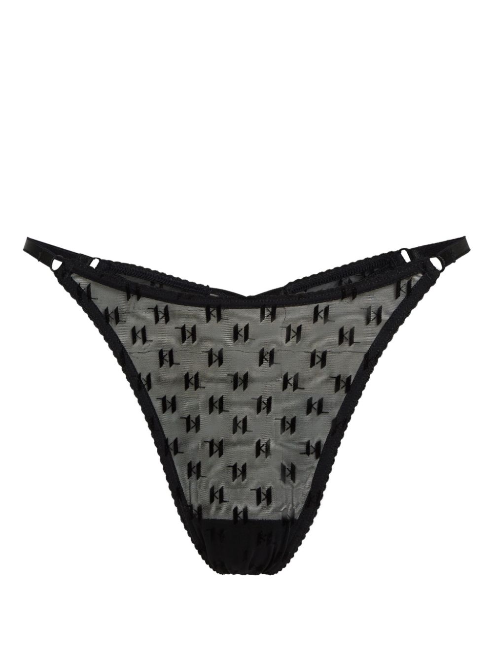 KL Monogram thong - Black