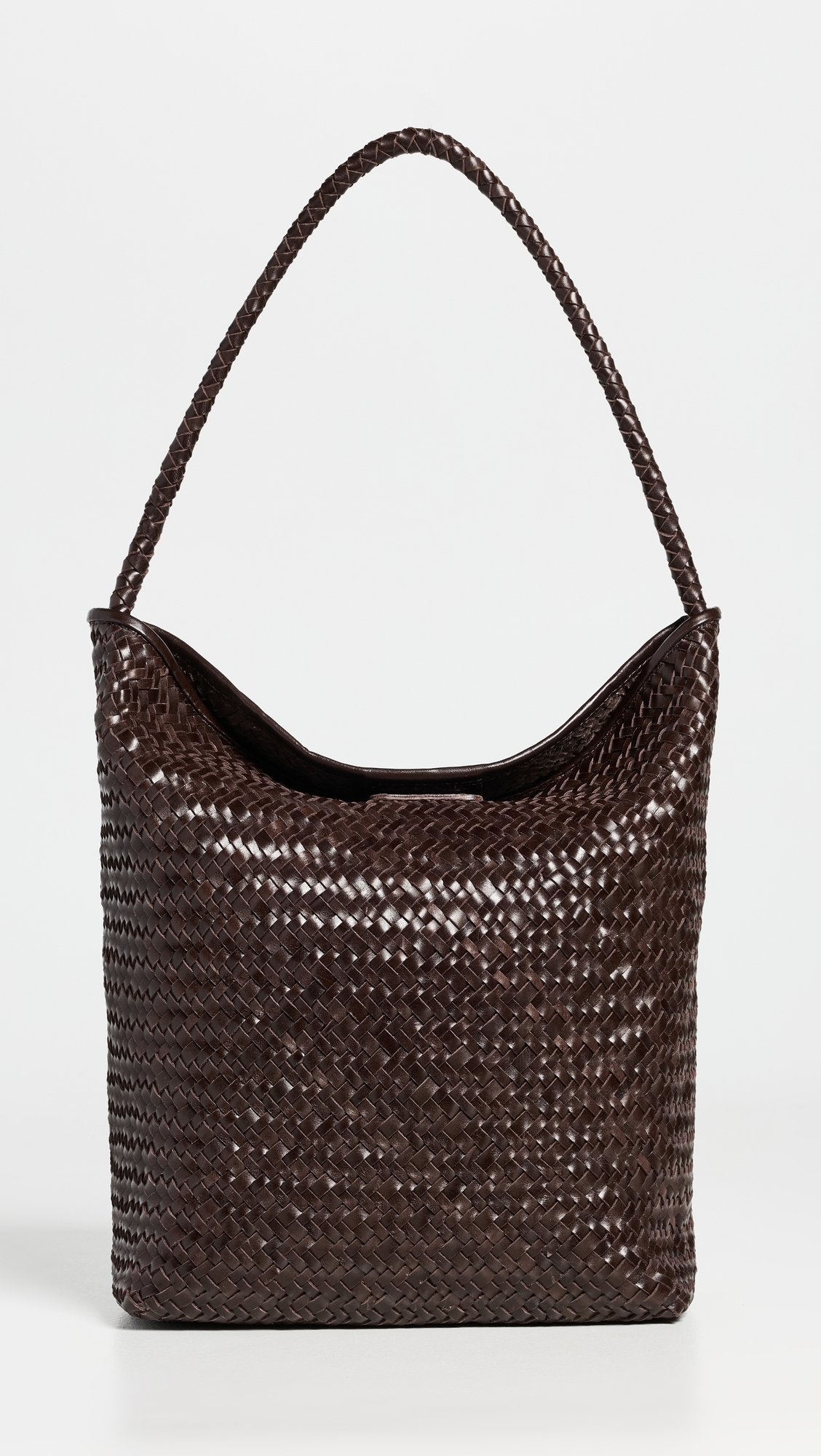 The Signature Woven Collection Bucket Bag Coffee Bean One Size