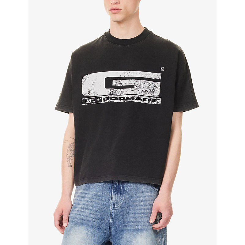 Mens Graphic-Print Cotton T-Shirt
