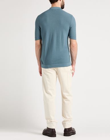 Heritage Man Cardigan Slate blue Size 40 Cotton