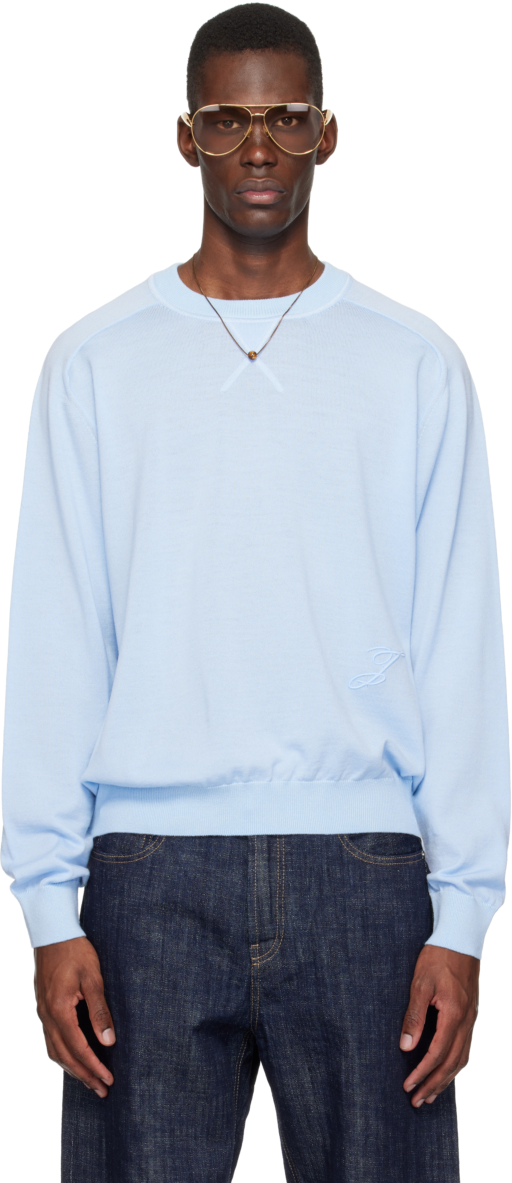 Blue 'The J' Sweater