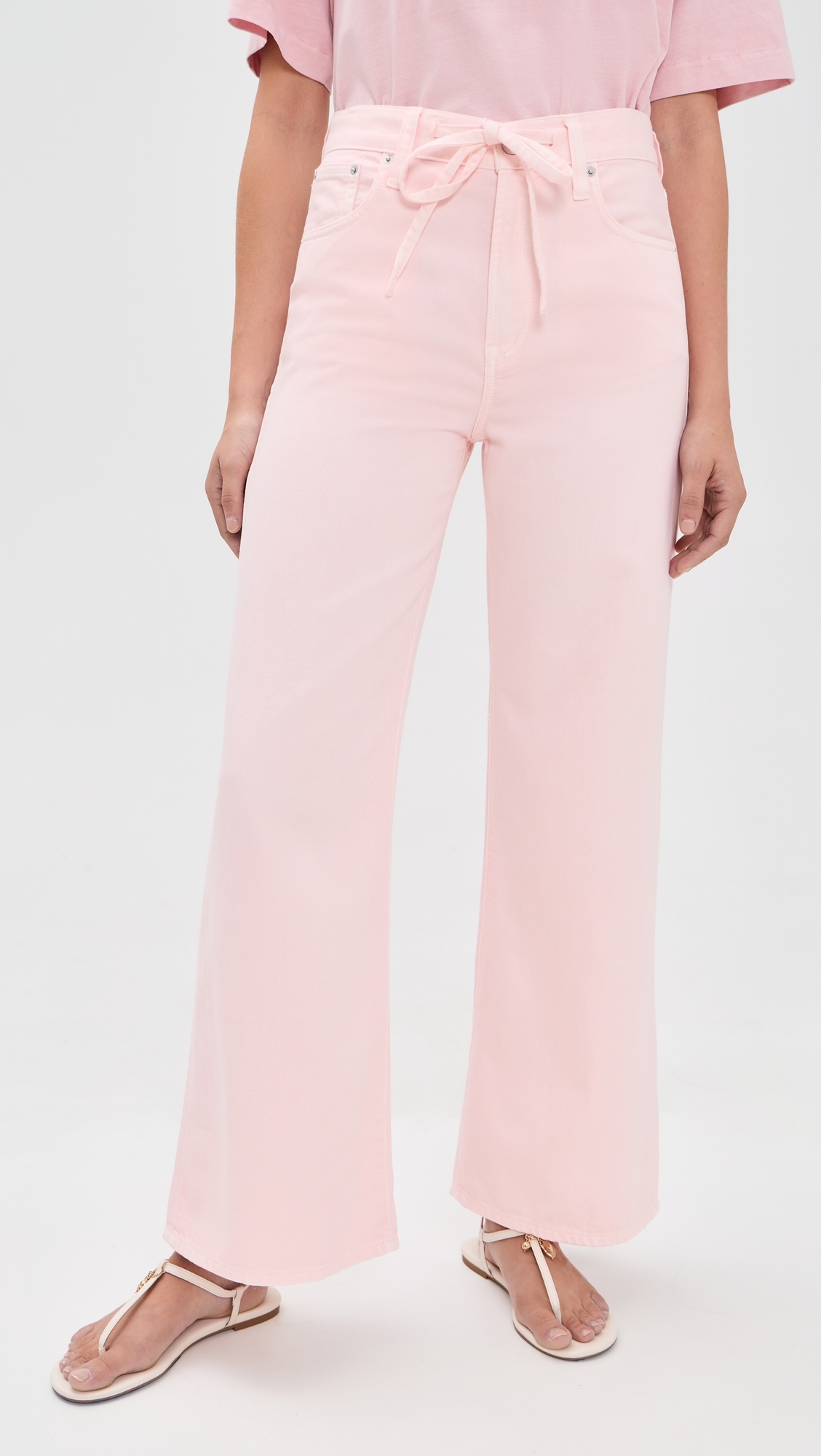 X Shopbop Ultimate Wide-Leg Jeans Pale Pink