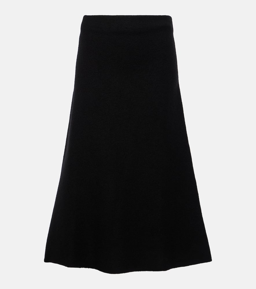 Wool midi skirt