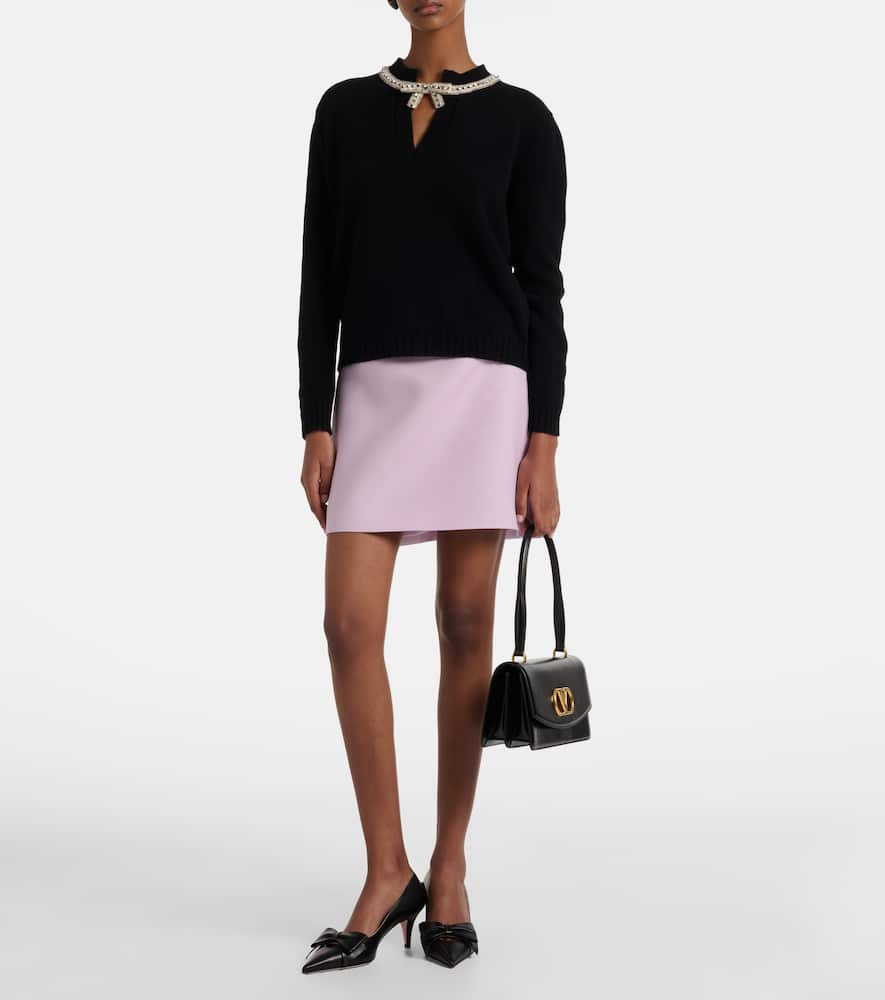 Sequined virgin wool sweater