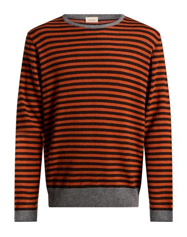 Man Sweater Orange Size XL Wool, Viscose, Polyamide, Cashmere