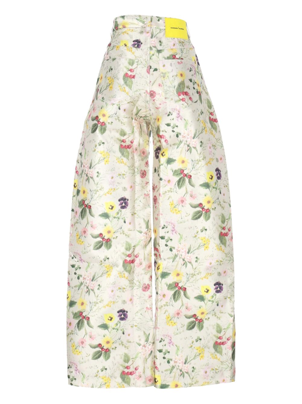 Floral-print trousers - White