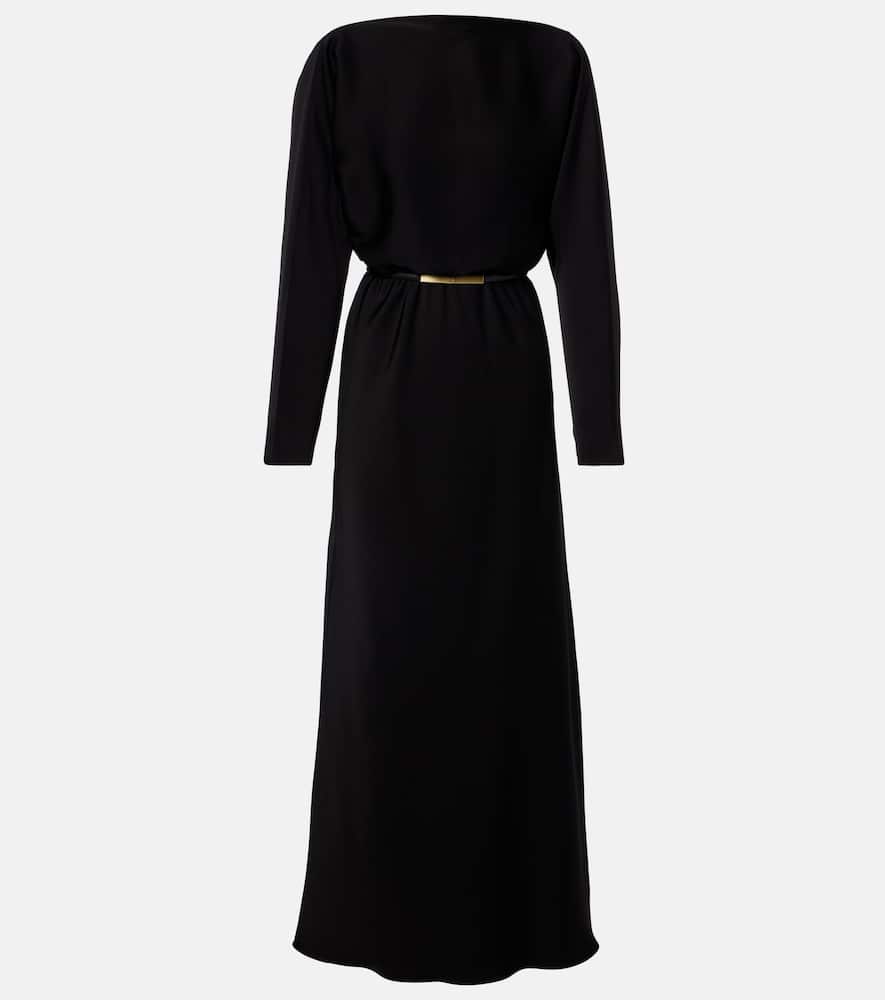 Draped satin gown