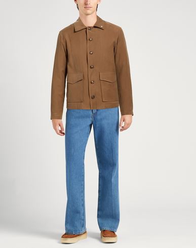 Man Jacket Camel Size 36 Viscose, Elastane