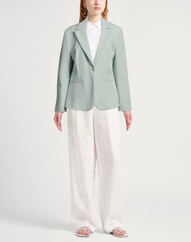 Urban Chic Woman Blazer Light green Size L Polyester, Elastane