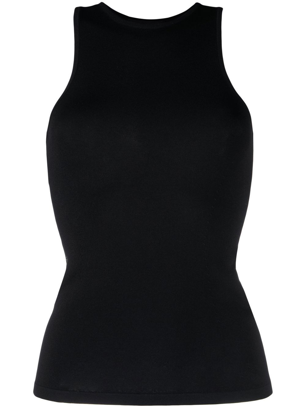 Knitted sleeveless tank top - Black
