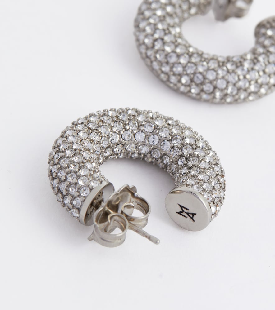 Amina Muaddi Cameron Mini embellished earrings