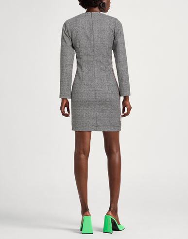 Woman Mini dress Black Size 2 Wool, Polyester, Cotton, Elastane