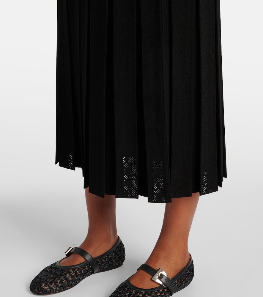 Pleated midi skirt