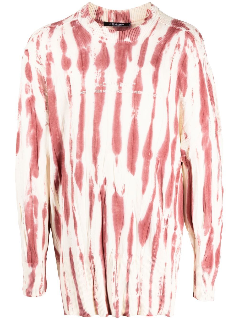 Tie-dye logo-print jumper - Pink