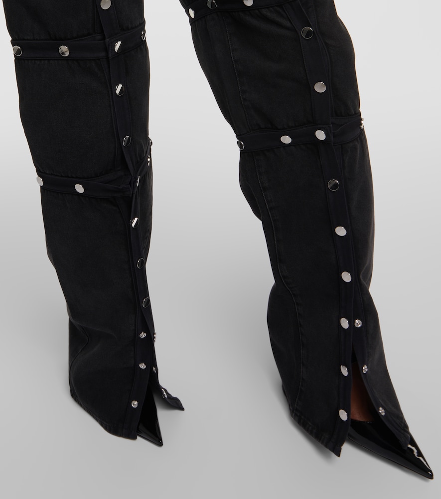 Deconstructed low-rise jeans