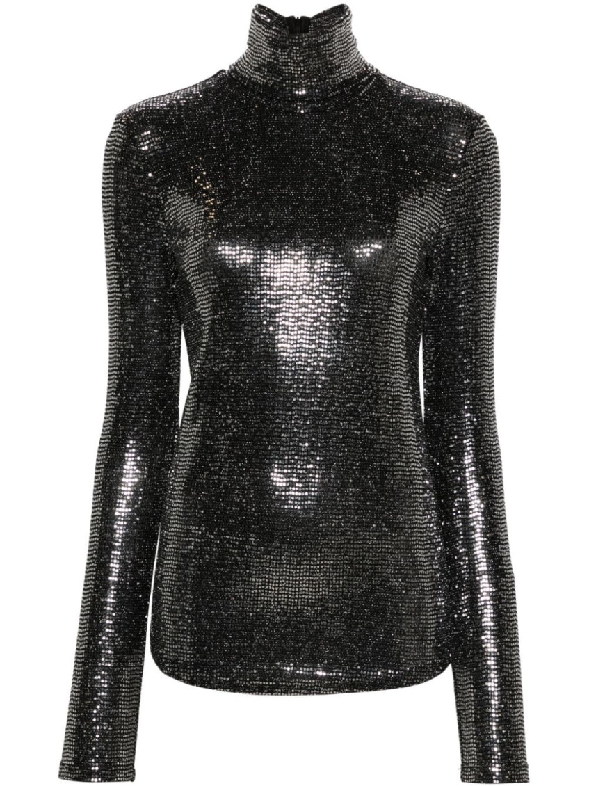 - Joyela Shiny High-neck Top