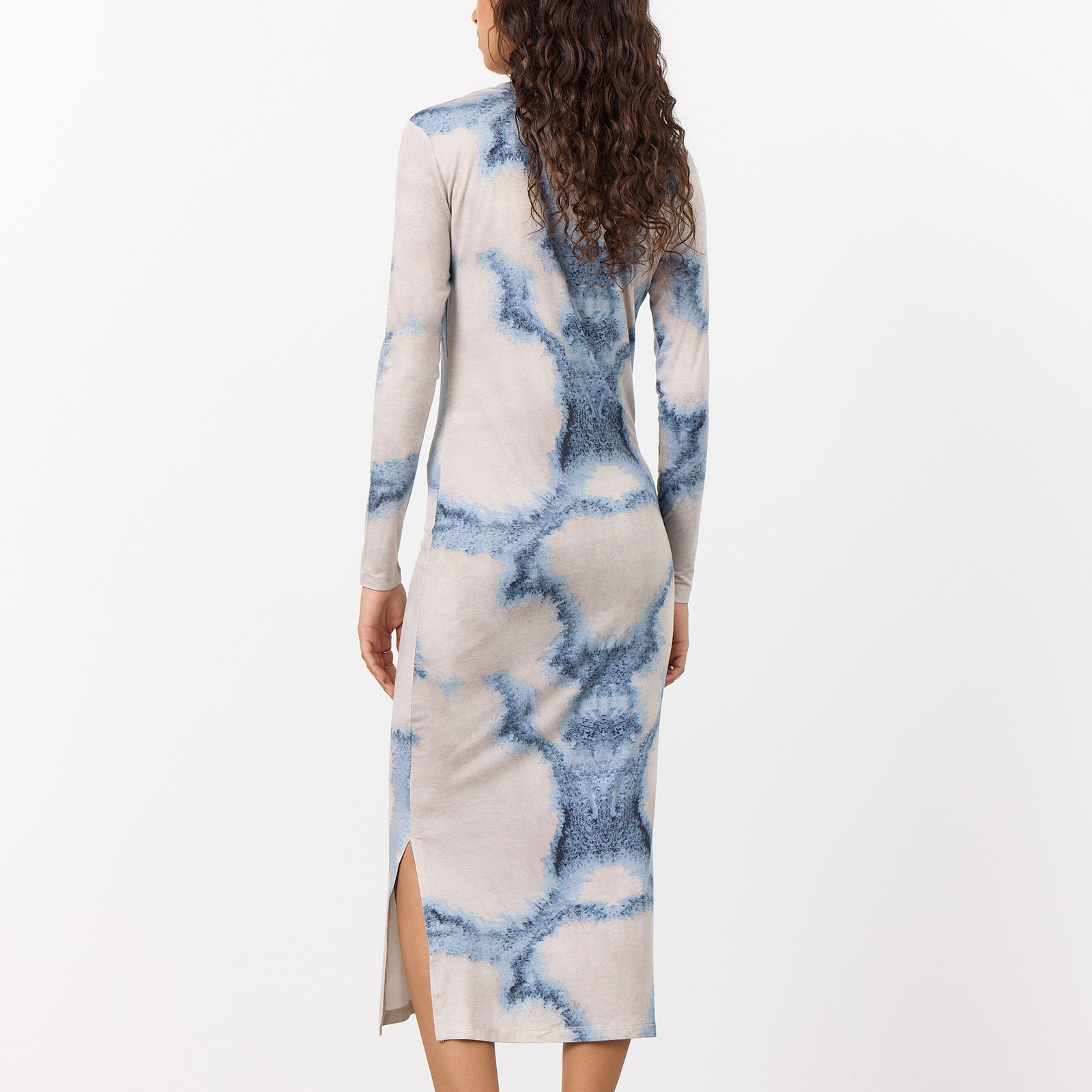 Leveté Room Indigo Stretch-Lyocell Dres