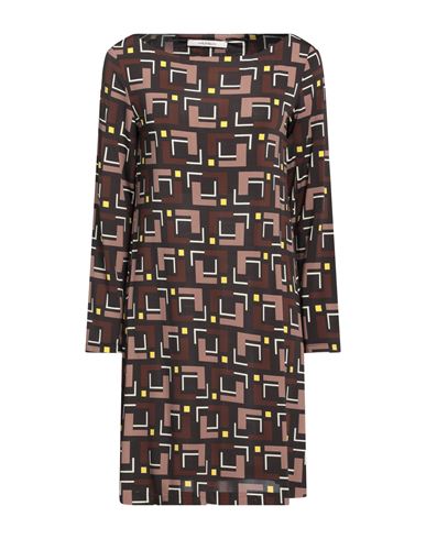Malìparmi Woman Mini dress Dark brown Size 4 Viscose, Elastane